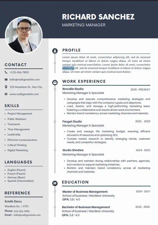 Dubai CV Format